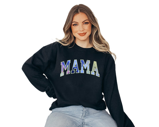 MAMA Embroidered Applique Sweatshirt