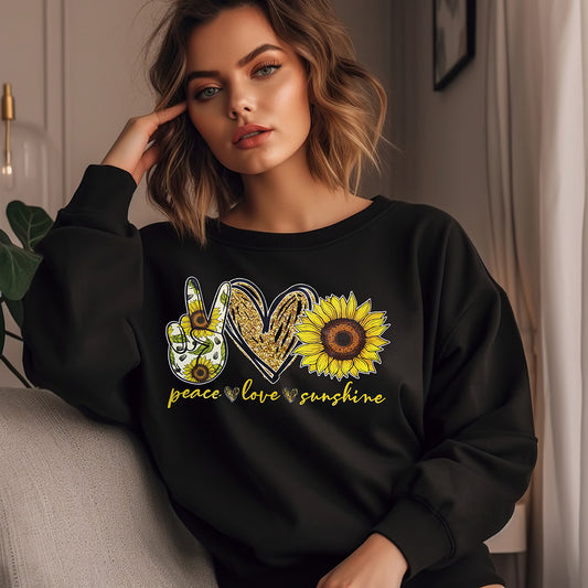 Peace Love Sunshine Screen Printed Sweatshirt