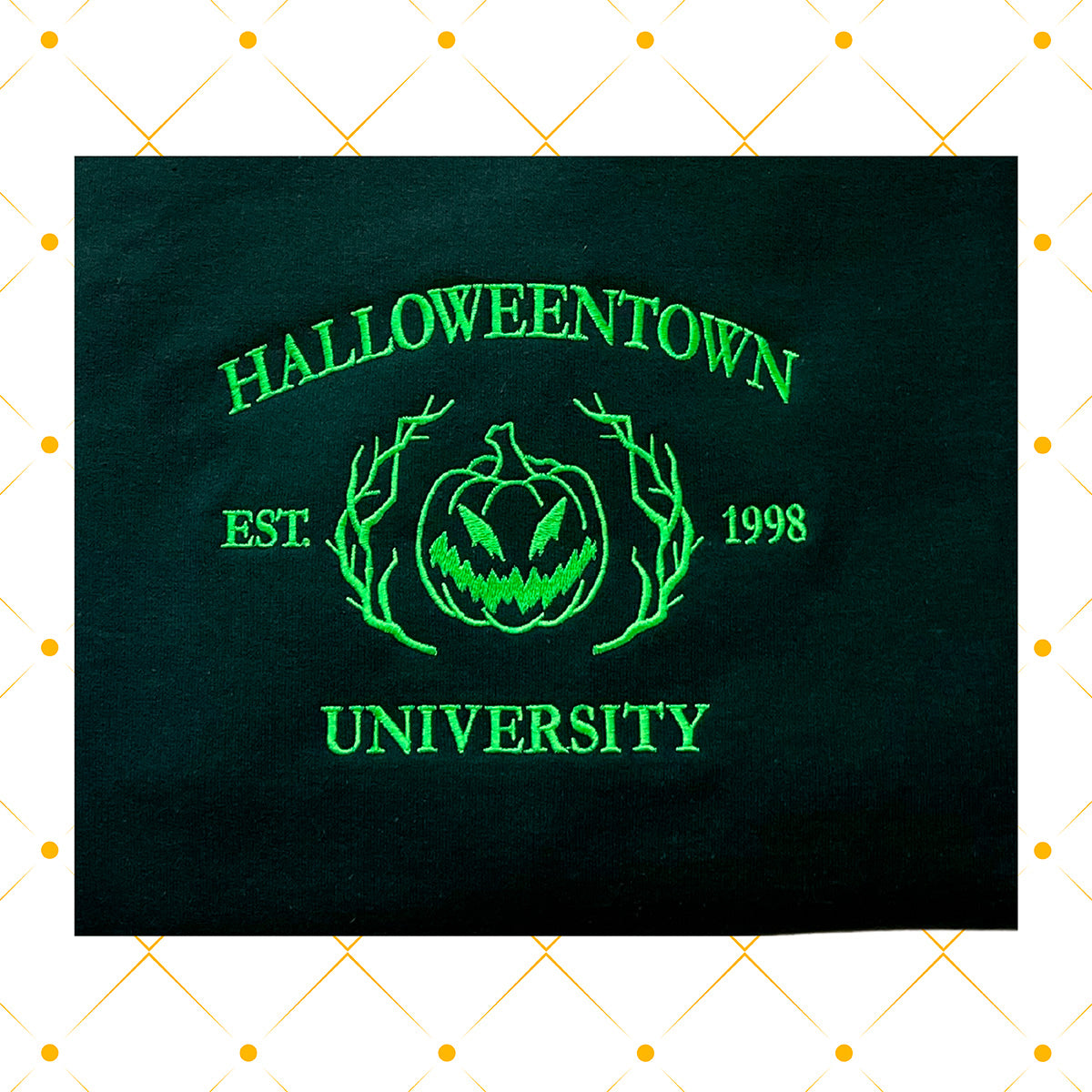 Halloweentown University Pumpkin Embroidered Crewneck Sweatshirt