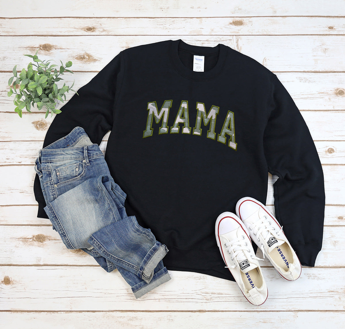 MAMA Camo Embroidered Applique