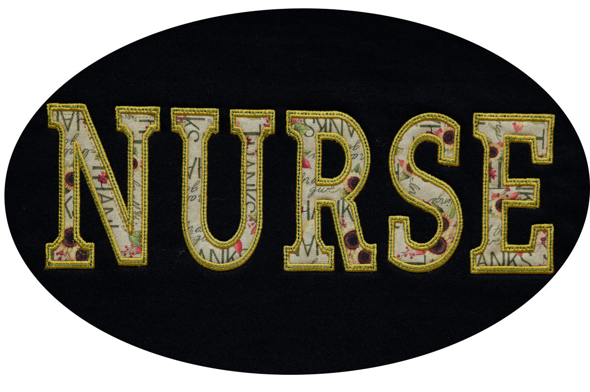 Nurse Thanks Embroidered Applique