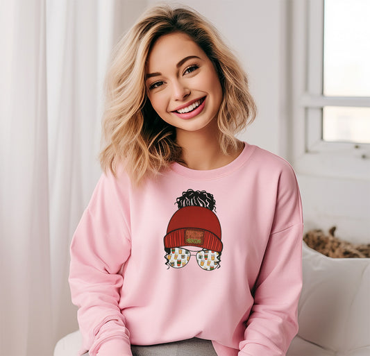 Christmas and Coffee Obsessed Screen Printed Crewneck Sweatshirt