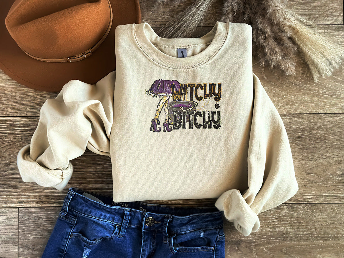 Halloween Witchy and Bitchy Sweatshirt