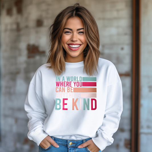 Be Kind Screen Printed Sweatshirt