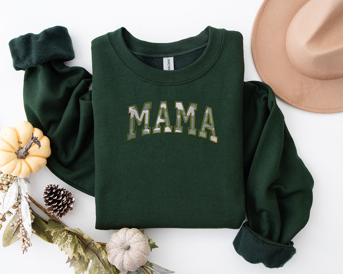 MAMA Camo Embroidered Applique